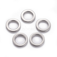 201 Stainless Steel Linking Rings, Ring, Stainless Steel Color, 21x1.2mm(STAS-L234-040P)