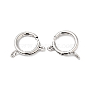 304 Stainless Steel Spring Ring Clasps, Ring, Stainless Steel Color, 17x19x5mm, Hole: 3mm(STAS-Q215-45P-03)