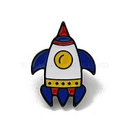 Alloy Brooches, Enamel Pins, for Backpack Cloth, Spacecraft, 26x19.5x2mm(JEWB-M038-01A)