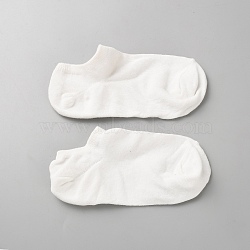 Cotton Non-slip Short Socks, Invisible Socks, White, 165x75x4mm(AJEW-WH20060-39A)
