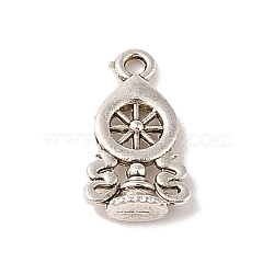 Tibetan Style Alloy Pendant, Cadmium Free & Lead Free, Snake, Antique Silver, 18.5x10x4mm, Hole: 1.8mm(TIBE-Q090-73AS)