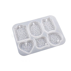 Silicone Pendant Molds, Resin Casting Molds, for UV Resin, Epoxy Resin Craft Making, Geometric Pattern, 160x207x11mm(SIMO-PW0006-098A)