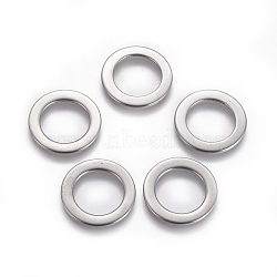 Tarnish Resistant 201 Stainless Steel Linking Rings, Ring, Stainless Steel Color, 21x1.2mm(STAS-L234-040P)