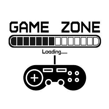 PVC Wall Stickers, for Wall Decoration, Electronic Game Theme, 360x480mm