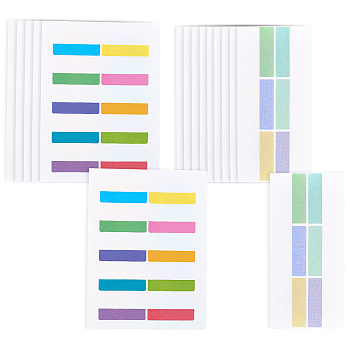 32Sheets 2 Styles Paper Index Tabs, Mixed Color, 157~170x75~127x0.2~0.4mm