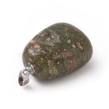 Pendentifs d'unakite naturelle(G-K302-B01)-3