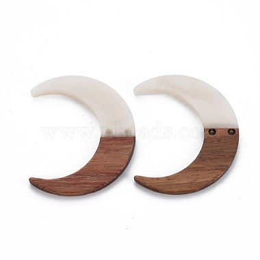 2-Hole Resin & Walnut Wood Buttons(RESI-S389-080-B03)-2