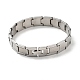 201 Stainless Steel Rectangle Watch Band Bracelet(BJEW-H550-02P)-1