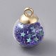 Glass Ball Pendants(GLAA-WH0015-26K)-1