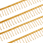 2 Yards Polyester Lace Ribbon with Plastic Beaded Tassel for Sewing Decoration, Gainsboro, 2-3/8 inch(61mm)(OCOR-WH20007-21)