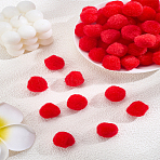 100Pcs DIY Doll Craft Pom Pom Yarn Pom Pom Balls, Red, 25mm(DIY-LP0005-40D)