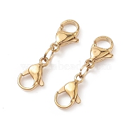 304 Stainless Steel Double Lobster Claw Clasps, Golden, 24mm(STAS-E163-57G-B)