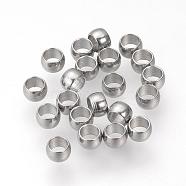 304 Stainless Steel Spacer Beads, Rondelle, Stainless Steel Color, 3x2mm, Hole: 1.8mm(STAS-R065-81)