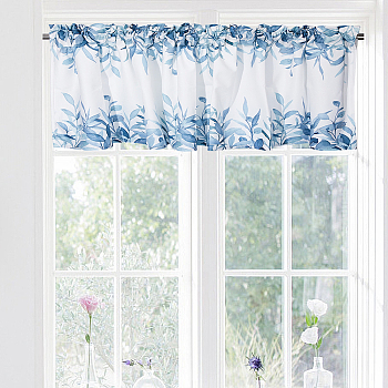 Polyester Curtain Purdah, for Home Wall Drapes Window Decoration, Rectangle, Leaf, 460x1320mm