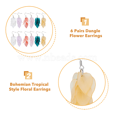 6 Pairs 6 Colors Acrylic Leaf Dangle Earrings(EJEW-FI0001-73)-4
