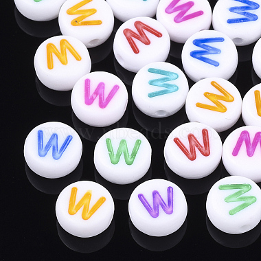 Initial Acrylic Beads(X-OACR-E001-20W)-1