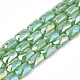Electroplate Opaque Solid Color Glass Beads Strands(EGLA-N002-25-A03)-1