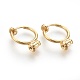 Eco-Friendly Brass Clip-on Hoop Earrings(X-KK-L168-04G)-2