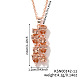 Brass Cubic Zirconia Long Tassel Pendant Necklaces for Fashionable Statement Style(DV3387-11)-1