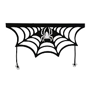 Cloth Spider Woven Net Dispaly Decoration, for Halloween Theme Festive & Party Decoration, Black, 480x800mm(DARK-PW0001-038B)