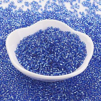 TOHO Japanese Seed Beads, Two Cut Hexagon, (35) Silver Lined Sapphire, 11/0, 2x2mm, Hole: 0.6mm, about 44000pcs/pound