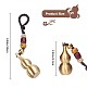 Detachable Brass Gourd Feng Shui Hanging Ornament for Wealth & Success(KEYC-WH0036-17G)-2