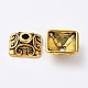 Antique Golden Tone Square Tibetan Style Bead Caps(X-GLF0893Y-NF)-2