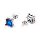 6 Pairs Tiny Cubic Zirconia Square Stud Earrings(EJEW-G291-01B-M)-4