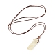 Natural Citrine Nugget Pendant Necklace with Waxed Cord for Women(NJEW-F306-01F)-2
