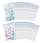 60Pcs Glitter Holographic Star Plastic Packaging Yin-yang Resealable Bags, Top Self Seal Pouches, Rectangle, Silver, 10x6x0.01cm, Unilateral Thickness: 2.5 Mil(0.065mm)(OPP-TA0001-24B)