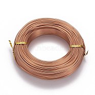 Round Aluminum Wire, Flexible Craft Wire, for Beading Jewelry Doll Craft Making, Saddle Brown, 12 Gauge, 2.0mm, 55m/500g(180.4 Feet/500g)(AW-S001-2.0mm-04)