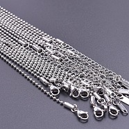 Non-Tarnish 2MM Unisex 304 Stainless Steel Ball Chains Necklaces(YT0712-1)