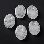 Natural Quartz Crystal Massage, Thumb Worry Stone for Anxiety Therapy, Oval, 40.5~41x30.5~31x8~9mm(G-I312-B08)