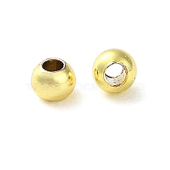 Rack Plating Brass Spacer Beads, Long-Lasting Plated, Lead Free & Cadmium Free, Round, Real 18K Gold Plated, 2.5x2mm, Hole: 1mm(KKB-I709-03B-G02)