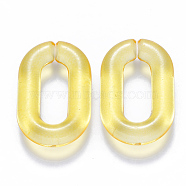 Transparent Acrylic Linking Rings, Quick Link Connectors, for Cable Chains Making, Oval, Gold, 31x19.5x5.5mm, Inner Diameter: 19.5x7.5mm(OACR-S036-006A-J06)