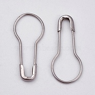 Iron Brooch Findings, Kilt Pins, Platinum, 21.5x9.5x0.7mm, about 133pcs/20g(X-IFIN-WH0017-01P)
