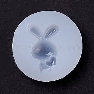 Rabbit DIY Silicone Molds, Resin Casting Molds, For UV Resin, Epoxy Resin Jewelry Making, White, 38.5x8mm, Inner Diameter: 21x17mm(X-DIY-C035-07)
