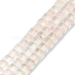 Watermelon Stone Glass Beads Strands, Cube, 4x4x4mm, Hole: 1mm, about 103pcs/strand, 15.94 inch(40.5cm)(G-C135-E02-01)