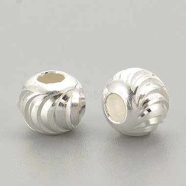 925 Sterling Silver Beads(X-STER-S002-16-6mm)-2