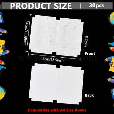 10Pcs Self-adhesive Plastic Book Cover(AJEW-WH0752-332A)-2