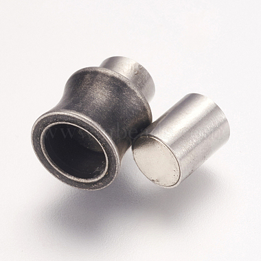304 Stainless Steel Magnetic Clasps with Glue-in Ends(STAS-E144-054)-4