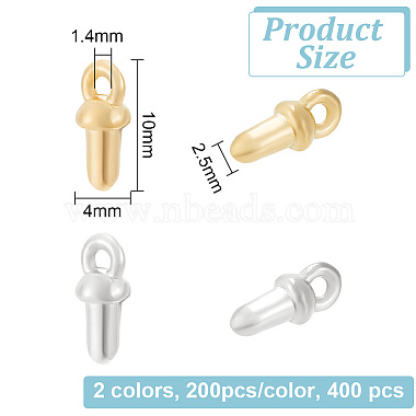 Elite 400Pcs 2 Colors CCB Plastic Cup Peg Bails Pendants(FIND-PH0010-70)-2