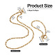 8Pcs 8 Style 304 Stainless Steel Figaro Chains Necklaces and Bracelets(SJEW-YS0001-02)-3