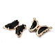 Brass Pave Faceted Glass Connector Charms(FIND-Z020-03A)-2