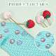 8Pcs 2 Colors Strawberry Silicone Beads Knitting Needle Protectors/Knitting Needle Stoppers(DIY-NB0010-42)-5