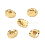 Brass Beads, Rack Plating, Long-Lasting Plated, Lead Free & Cadmium Free, Nuggets, Real 18K Gold Plated, 6x4.5x4mm, Hole: 1.5mm(KK-D289-35G)