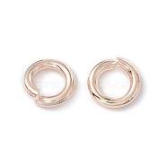 Brass Jump Rings, Open Jump Rings, Rose Gold, 5x1mm, about 3mm inner diameter, about 14250pcs/500g(JRC5MM-RG)