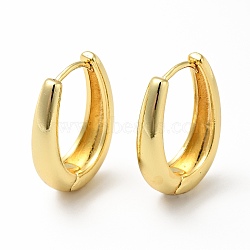 Brass Hinged Hoop Earrings for Women, Lead Free & Cadmium Free, Golden, 23.5x18.5x6mm, Pin: 1mm(EJEW-A079-06G)