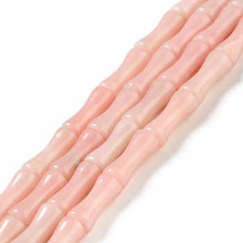 Natural Pink Opal Beads Strands, Column, 5~5.5x13mm, Hole: 1mm, about 31pcs/strand, 15.94~16.02''(40.5~40.7cm)