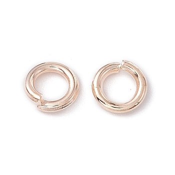Brass Jump Rings, Open Jump Rings, Rose Gold, 5x1mm, about 3mm inner diameter, about 14250pcs/500g